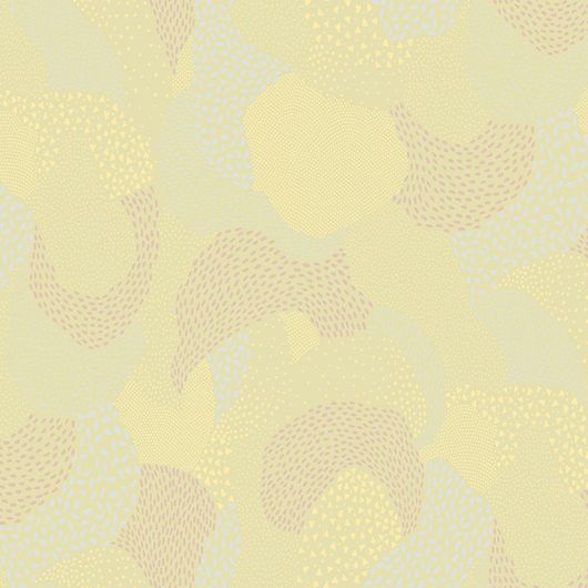Рельефные обои "Drops" с крупным узором желто- оливкового цвета для гостиной из коллекции Bon Voyage, бренд Milassa, купить онлайн